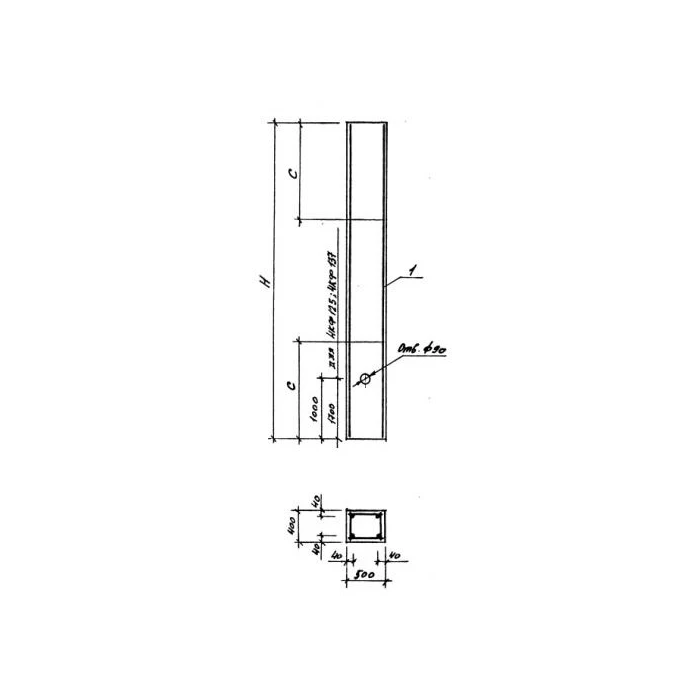 Колонна железобетонная 1Кф 58-1